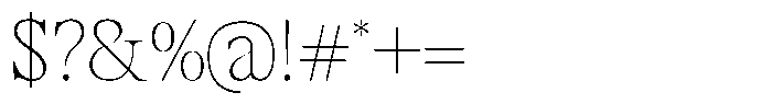 TRT Vermolin Thin Font OTHER CHARS