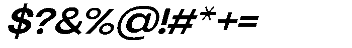 Trabat Display Italic Font OTHER CHARS