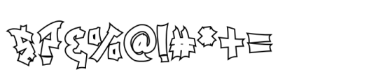 Track Junk  Outline Font OTHER CHARS