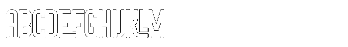 Trackline Outline Font UPPERCASE