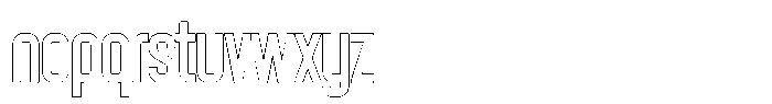 Trackline Outline Font LOWERCASE