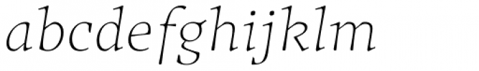 Traction Thin Italic Font LOWERCASE