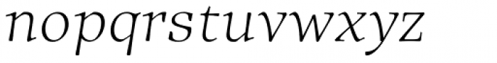 Traction Ultralight Italic Font LOWERCASE