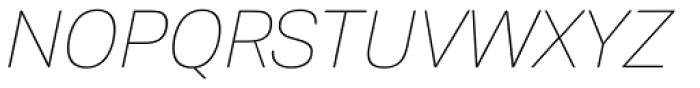 TradaSans Thin Italic Font UPPERCASE