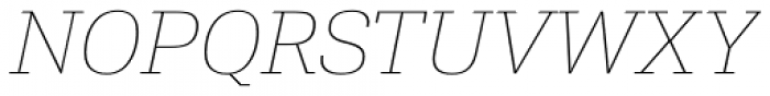 TradaSerif Thin Italic Font UPPERCASE