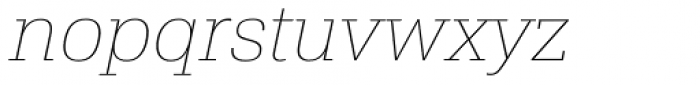 TradaSerif Thin Italic Font LOWERCASE