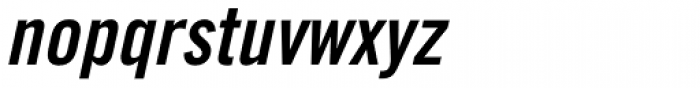 Trade Gothic Bold Condensed No. 20 Oblique Font LOWERCASE