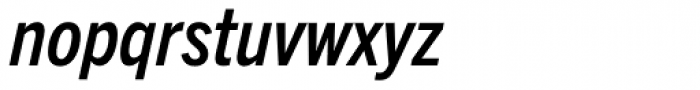 Trade Gothic Next Pro Condensed Bold Italic Font LOWERCASE