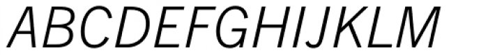 Trade Gothic Next Pro Light Italic Font UPPERCASE