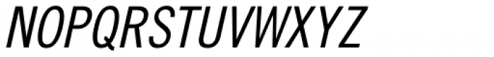 Trade Gothic Pro Condensed #18 Oblique Font UPPERCASE