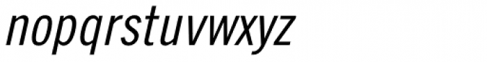 Trade Gothic Pro Condensed #18 Oblique Font LOWERCASE