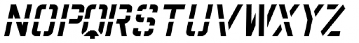 Trade Stencil Oblique Font LOWERCASE