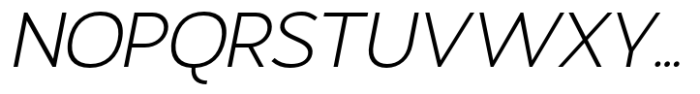 Trafford Light Italic Font UPPERCASE