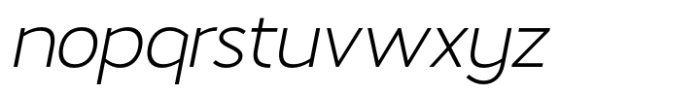 Trafford Light Italic Font LOWERCASE