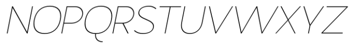 Trafford Thin Italic Font UPPERCASE
