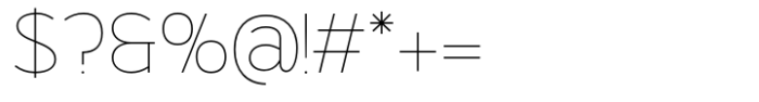 Trafford Thin Font OTHER CHARS