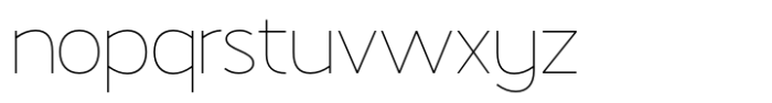 Trafford Thin Font LOWERCASE