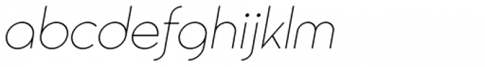 Trakya Sans Alt 100 Thin Italic Font LOWERCASE
