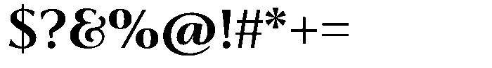 Trancoso Sans Bold Font OTHER CHARS