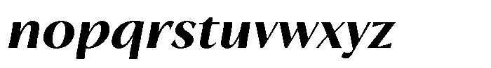 Trancoso Sans Extra Bold Italic Font LOWERCASE