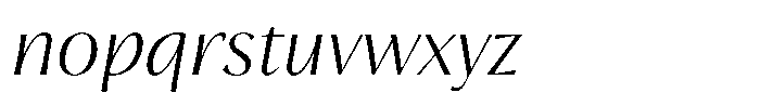 Trancoso Sans Extra Light Italic Font LOWERCASE