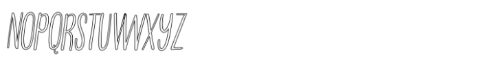 Tranquila Outline Italic Font UPPERCASE