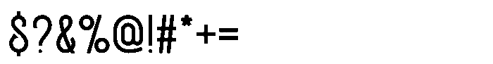 Transmitter Regular Font OTHER CHARS