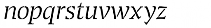 Transport Light Italic Font LOWERCASE