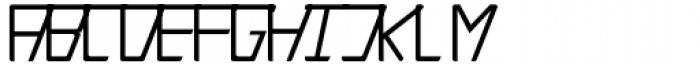Trapezoidal Italic Font UPPERCASE