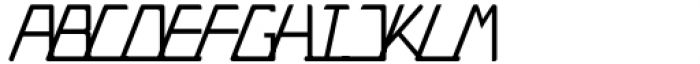 Trapezoidal Italic Font LOWERCASE