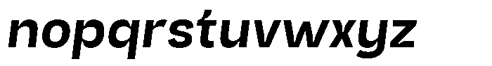 Trapink Bold Italic Font LOWERCASE