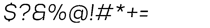 Trapink Extra Light Italic Font OTHER CHARS