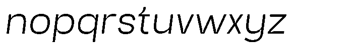 Trapink Extra Light Italic Font LOWERCASE