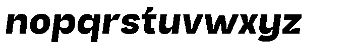 Trapink Heavy Italic Font LOWERCASE