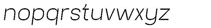 Trapink Thin Italic Font LOWERCASE