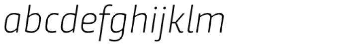 Trasandina ExtraLight Italic Font LOWERCASE
