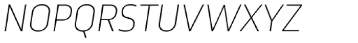 Trasandina Thin Italic Font UPPERCASE