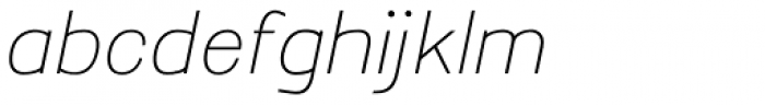 Travis Thin Italic Font LOWERCASE
