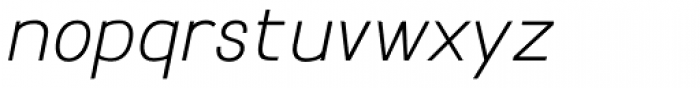 Travis UltraLight Italic Font LOWERCASE