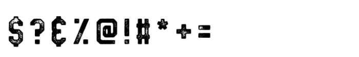 Treadstone Bold Grunge Font OTHER CHARS
