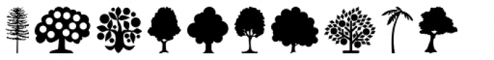 Tree Assortment Font UPPERCASE