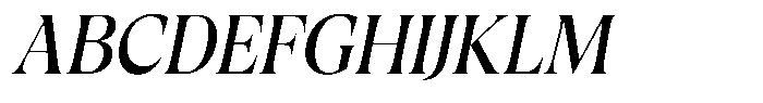 Trefally Serif Condensed Italic Font UPPERCASE