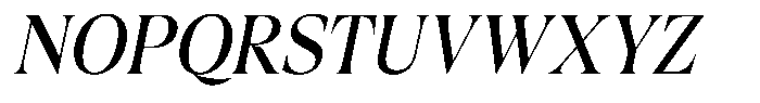 Trefally Serif Condensed Italic Font UPPERCASE