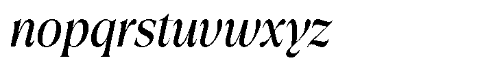 Trefally Serif Condensed Italic Font LOWERCASE