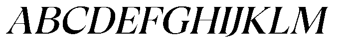 Trefally Serif Expanded Italic Font UPPERCASE
