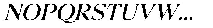 Trefally Serif Expanded Italic Font UPPERCASE