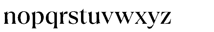 Trefally Serif Expanded Font LOWERCASE