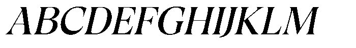 Trefally Serif Italic Font UPPERCASE