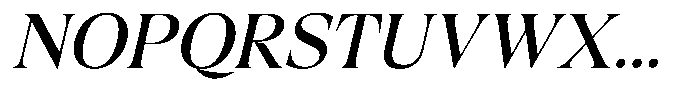 Trefally Serif Italic Font UPPERCASE