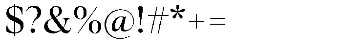 Trefally Serif Regular Font OTHER CHARS